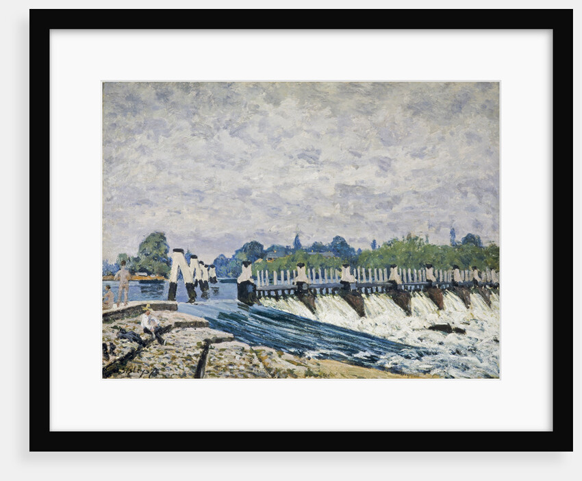 Molesey Weir, Hampton Court by Alfred Sisley